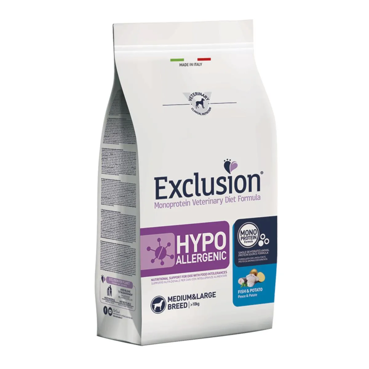 Exclusion Hypoallegenic pesce Medium Large
