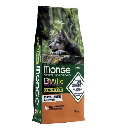 Monge Bwild Garin Free Puppy & Junior Anatra con patate 12kg